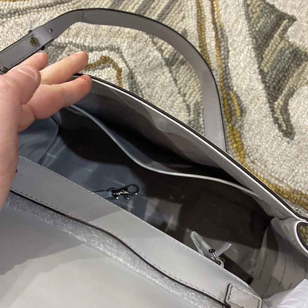💕 Michael Kors NWT $348 Whitney gray satchel shoulder bag beautiful 💕